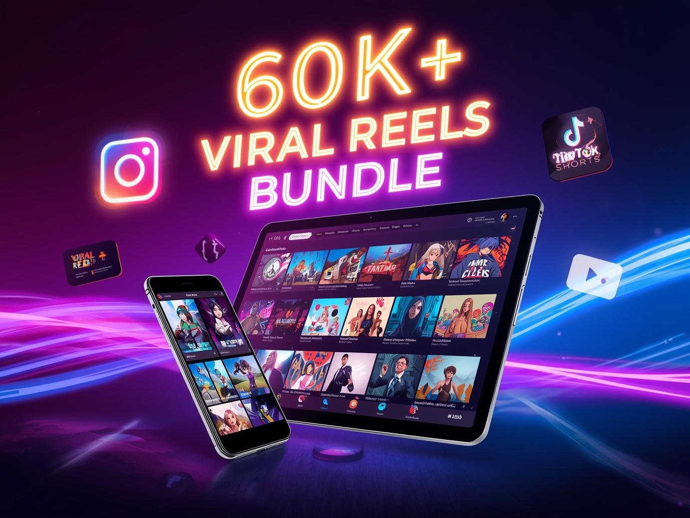 60K+ Viral Reels Bundle - 90+ Niche Categories